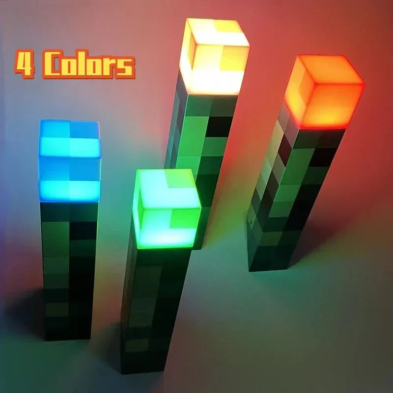 11.5 Inch Minecraft Torch LED Light USB Rechargeable Night Light Room Home Decor Table Lamp Kids Gift Bedside Lamp